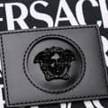 Miniatyrbilde 7 av 9: Pre-owned Versace Canvas Logo Print Tote Black