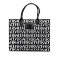 Miniatyrbilde 1 av 9: Pre-owned Versace Canvas Logo Print Tote Black