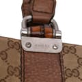 Miniatyrbillede 8 af 10: Pre-owned Gucci Medium GG Canvas Bamboo Libeccio Tote Brown