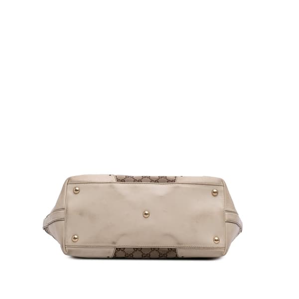 Pre-owned Gucci GG Canvas Punch Tote Brown