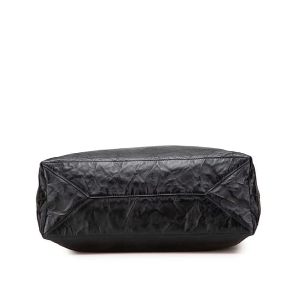 Pre-owned Prada Nappa Antique Reversible Shopper Tote Black