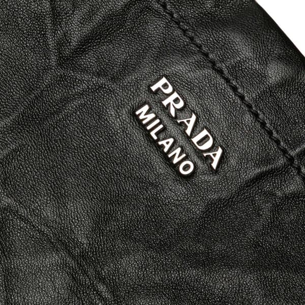 Pre-owned Prada Nappa Antique Reversible Shopper Tote Black