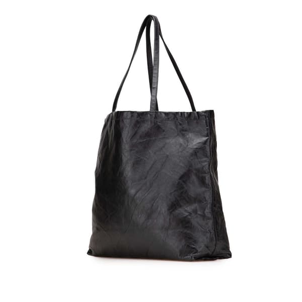 Pre-owned Prada Nappa Antique Reversible Shopper Tote Black
