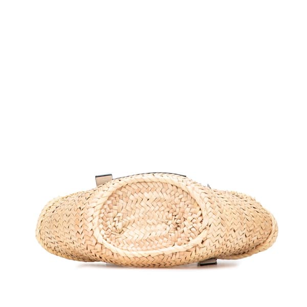 Pre-owned LOEWE Small Raffia Basket Tote Brown