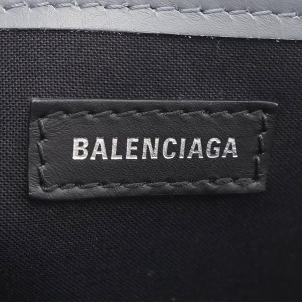 Pre-owned Balenciaga Canvas Navy Cabas S Brown