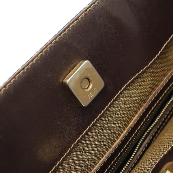 Pre-owned Fendi Zucca Canvas Tote Brown