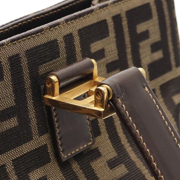 Pre-owned Fendi Zucca Canvas Tote Brown