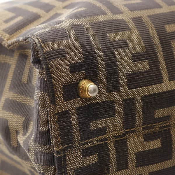 Pre-owned Fendi Zucca Canvas Tote Brown