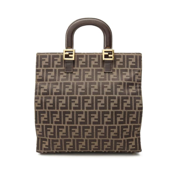 Pre-owned Fendi Zucca Canvas Tote Brown