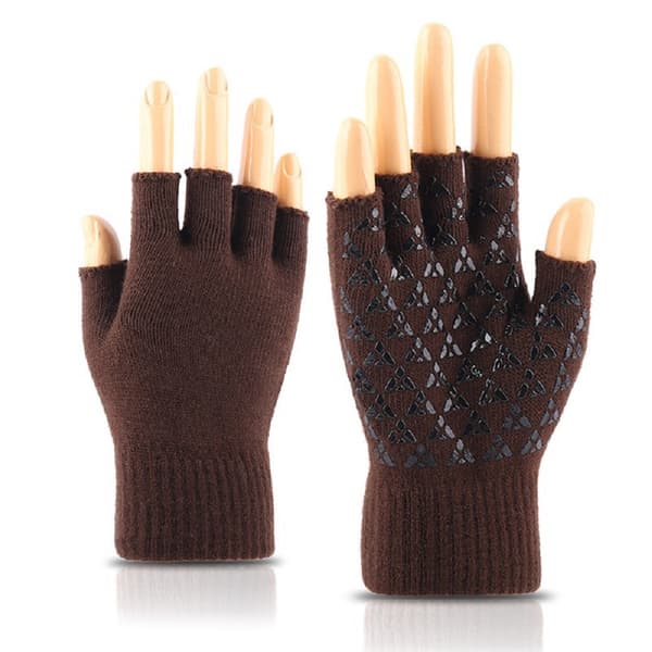 Fingerless gloves - iWarm Mørkebrun One-size