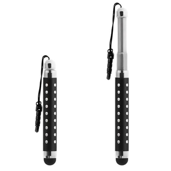 Stylet - Avizar - Utdragbar - Svart - Strass - Kompatibel med pekskärm