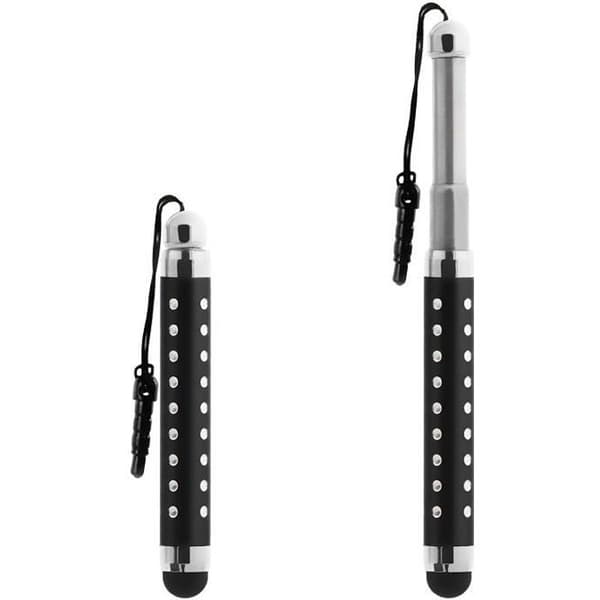 Stylet - Avizar - Utdragbar - Svart - Strass - Kompatibel med pekskärm