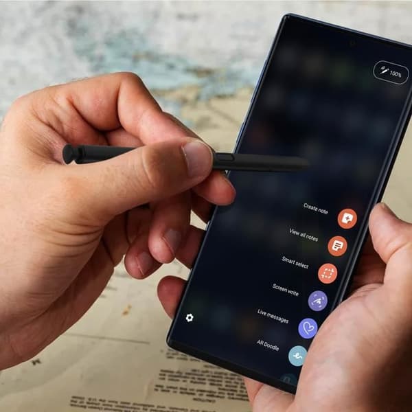 Stylus - AVIZAR - Galaxy Note 10 Plus - Fin spets - Mjuk spets - Svart