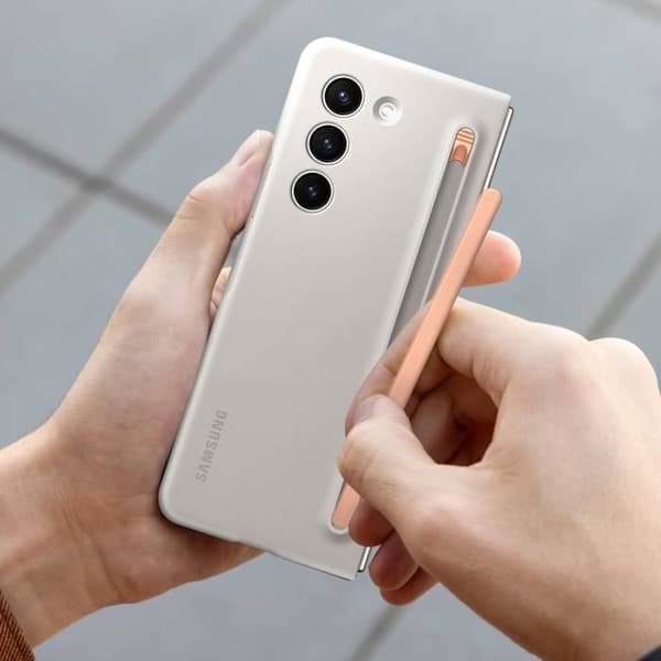 Originalfodral för Samsung Galaxy Z Fold 5 Rigid Integrated S Pen Cream