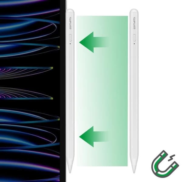 Stylet - 4smarts - Pencil Pro 3 - Vit - Handavvisning - Hög Precision Spets