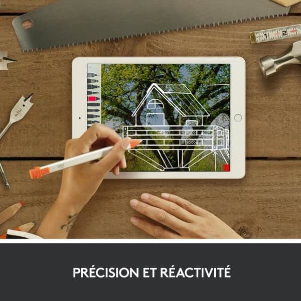 Logitech Crayon digital penna för alla iPads (2018 och senare) med Apple Pencil-teknik