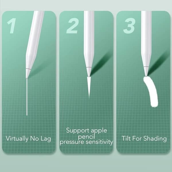 Silikonspetsar för Apple Pencil, set med 4 pennor för Apple iPad Pro, kompatibel med Apple Pencil 1:a och 2:a generationen