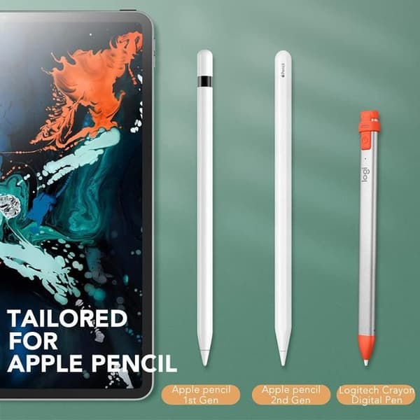 Silikonspetsar för Apple Pencil, set med 4 pennor för Apple iPad Pro, kompatibel med Apple Pencil 1:a och 2:a generationen