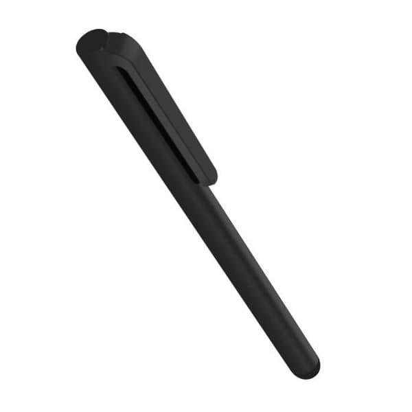 Pekskärm Stylus - AVIZAR - Universal - Mjuk spets - Integrerad klämma - Svart
