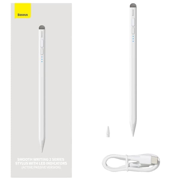 Aktiv/Passiv Stylus Pen for iPad Baseus Smooth Writing 2 SXBC060302 Hvit
