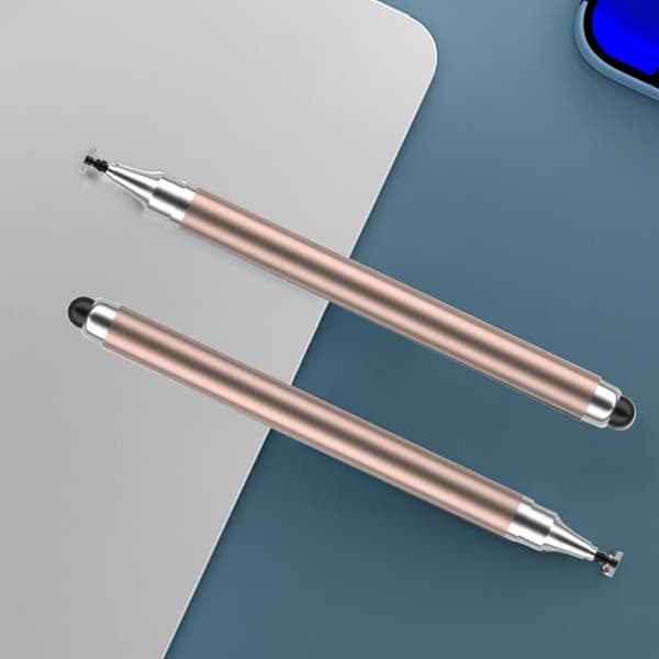 INF 2-i-1 Stylus-penn for berøringsskjermer (dobbel gummitupp)