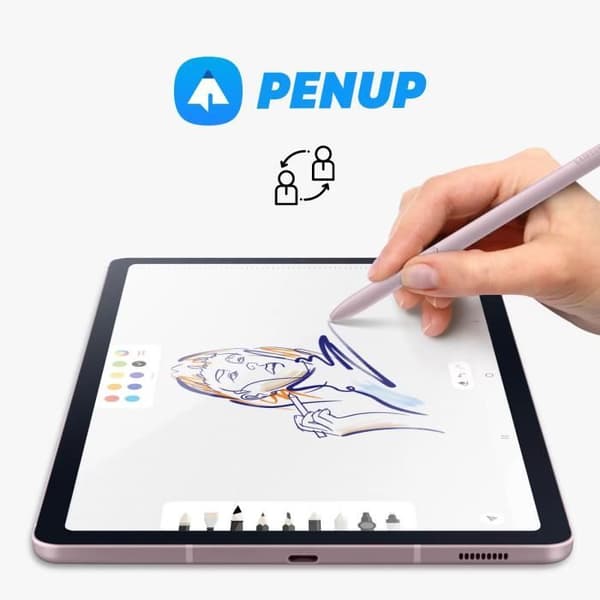 S Pen för Samsung S6 Lite High Precision och Fluid Stylus Original Samsung Pink Champagne
