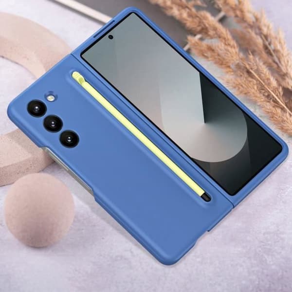 Samsung Galaxy Z Fold 6 Soft Touch Fodral med Blue Touch Stylus
