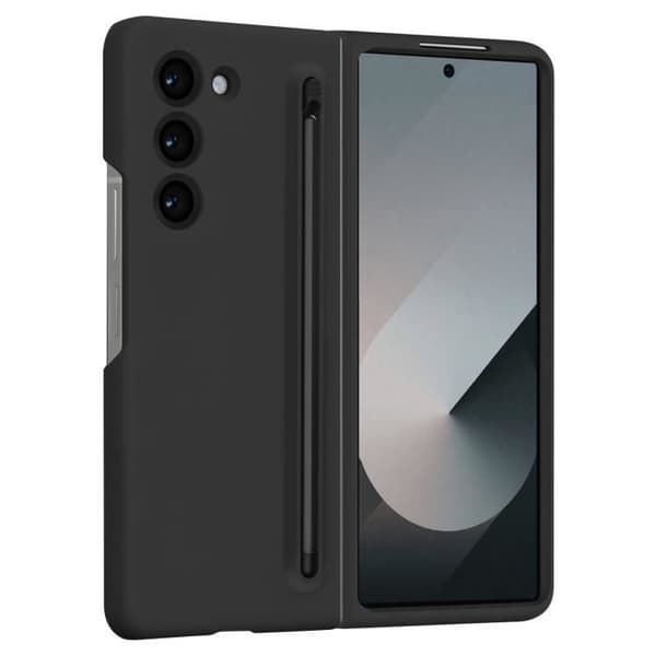 Samsung Galaxy Z Fold 6 Soft Touch Fodral med Touch Pen Svart