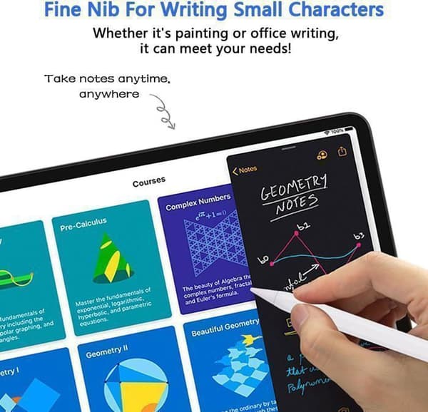 Touch Stylus Pen för iPad (2018-2024), Pixel Precision, Tilt &amp; Palm Rejection, för Android, iPad etc, Vit
