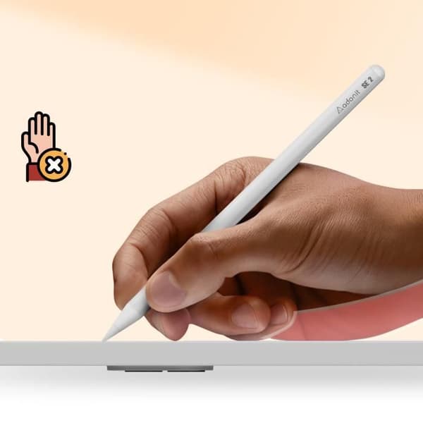 Magnetic Stylus för iPad - ADONIT - SE 2 - Palm Rejection Technology - 10H batteritid - Vit