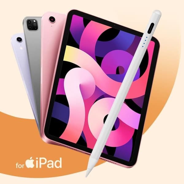 Magnetic Stylus för iPad - ADONIT - SE 2 - Palm Rejection Technology - 10H batteritid - Vit
