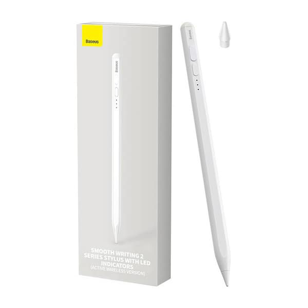 Baseus Smooth Writing 2 Stylus Penna med LED-indikatorer (vit)