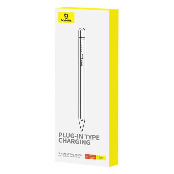 Active stylus Baseus Smooth Writing Series med plug-in-lading, lightning (hvit)