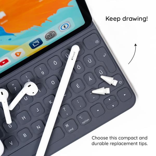 Baguette kompatibel Apple Pencil 1/2 - Fixe (FIXPET-WH) - Vit