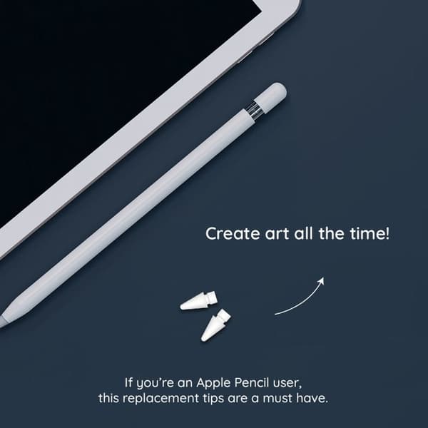 Baguette kompatibel Apple Pencil 1/2 - Fixe (FIXPET-WH) - Vit