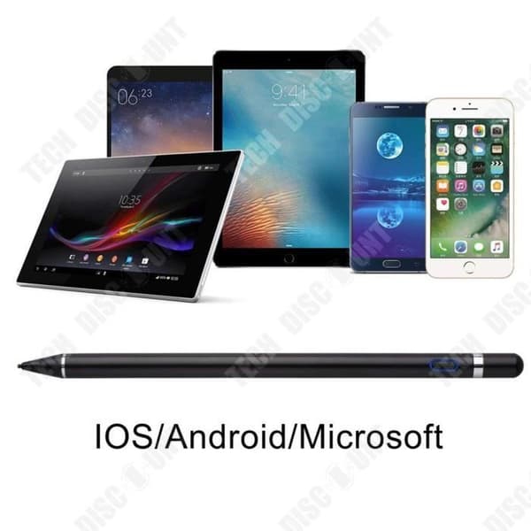 TD® Black USB Charging Apple Pencil Apple iPad Touch Screen Pen Active Capacitive Penna Universal Passar till bärbar dator