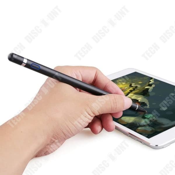 TD® Black USB Charging Apple Pencil Apple iPad Touch Screen Pen Active Capacitive Penna Universal Passar till bärbar dator