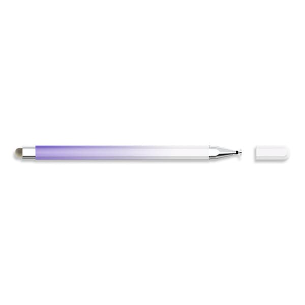 INF Vit-Lila Gradient 2-i-1 Kapacitiv Stylus Penna