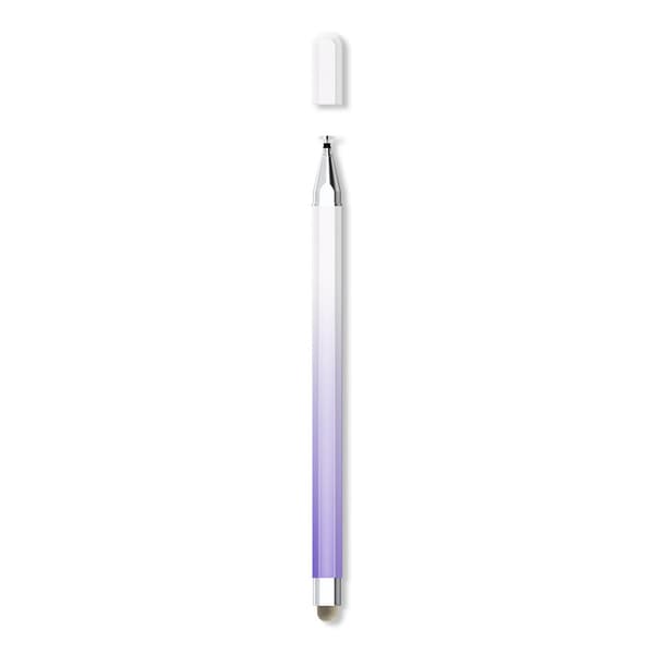 INF Vit-Lila Gradient 2-i-1 Kapacitiv Stylus Penna