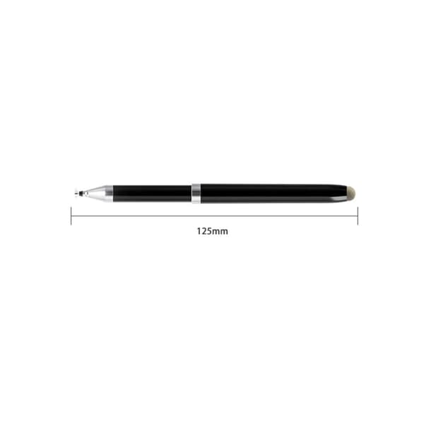 INF 2-i-1 Universal Stylus Penna för Pekskärmar - Svart