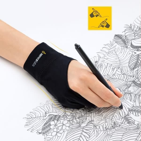 XENCELABS Drawing Glove 2 Finger Handske för ritning storlek M