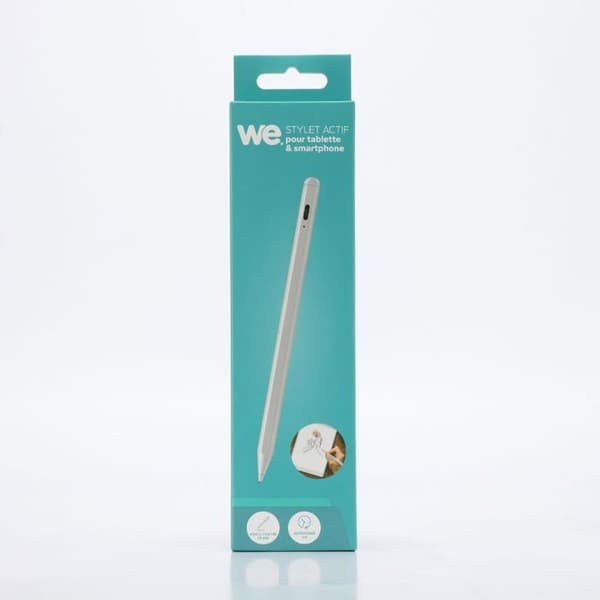 Universell aktiv stylus - WE - 1,65 mm - Batteri 130 mAh - USB-C - Färg vit