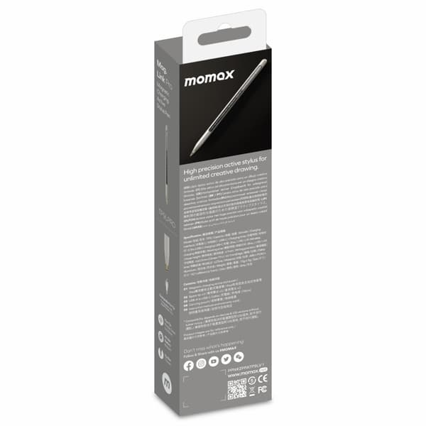 MOMAX MAG LINK Pro kapacitiv stylus med magnetisk adsorption og berøringsskærm til iPad