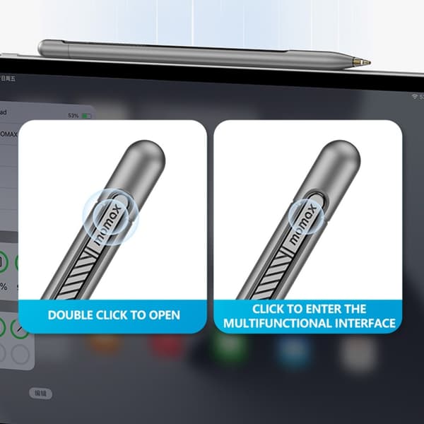 MOMAX MAG LINK Pro kapacitiv stylus med magnetisk adsorption og berøringsskærm til iPad