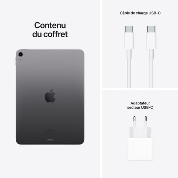 Apple - iPad Air (2022) - 10.9 - WiFi - 256 GB - Space Grey