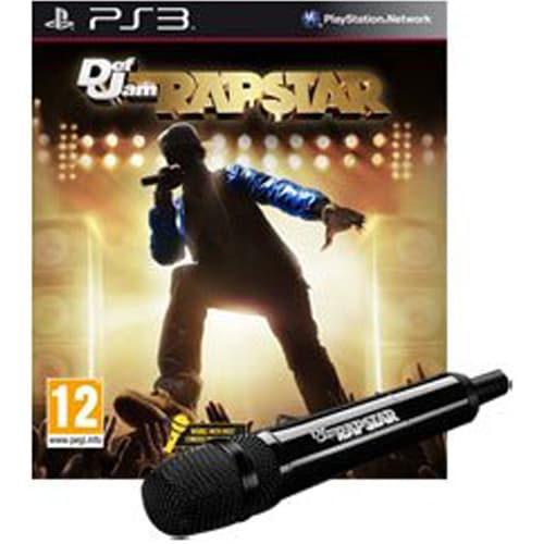 Def Jam Rapstar inkl mikrofon - Playstation 3 (brugt)
