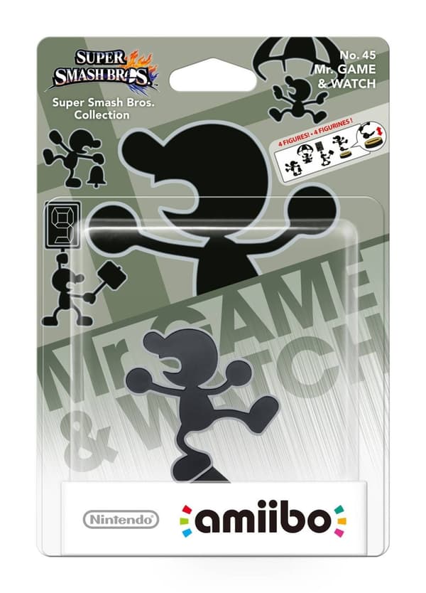 Amiibo Figurine - Mr Game and Watch (No 45) (Super Smash Collection) - Amiibo