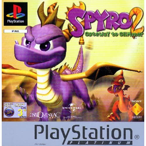 Spyro 2: Gateway to Glimmer - Platinum - Playstation 1 (kÃ¤ytetty)