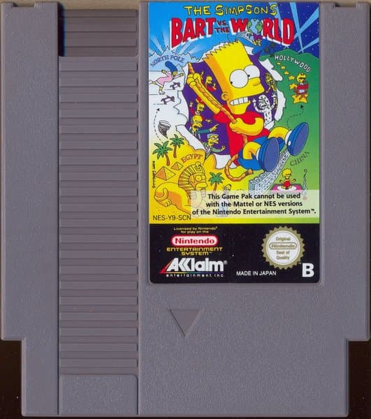 Simpsons: Bart vs the World (SCN) - Nintendo 8bit (käytetty)
