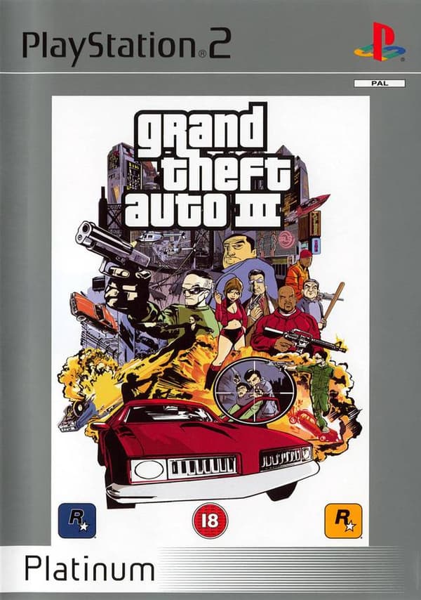 Grand Theft Auto III - Platinum - Playstation 2 (käytetty)